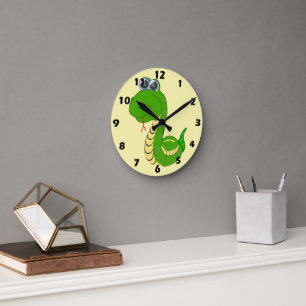 Schlangendesign Runde Wanduhr