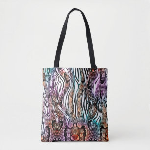 Schlangendruck, Tierdruck, farbig, Tasche
