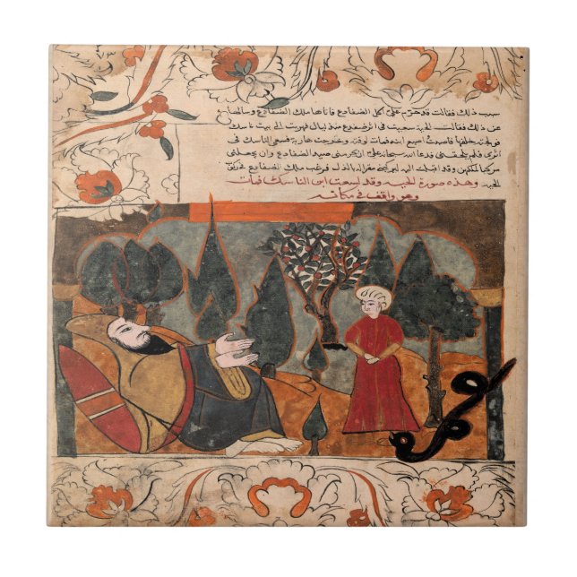 Schlangengeschichte der indischen Renaissance-Fabe Fliese (Vorderseite)