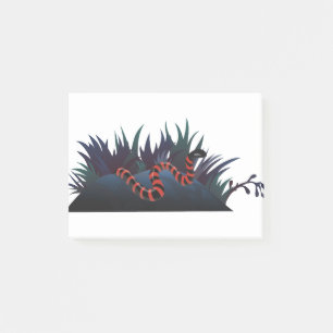 Schlangengras rotes schwarzes Reptil Post-it Klebezettel
