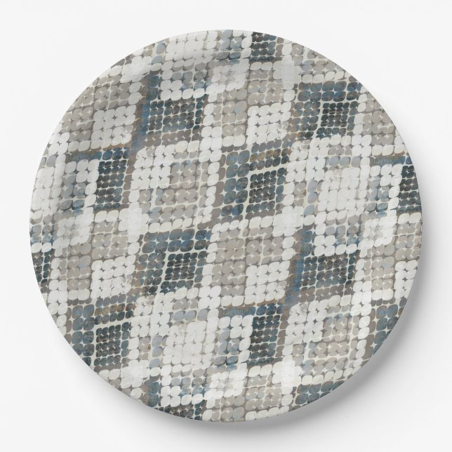 Schlangenhaut, Anaconda, Haut, Schlange, Raubtier. Pappteller (Vorderseite)