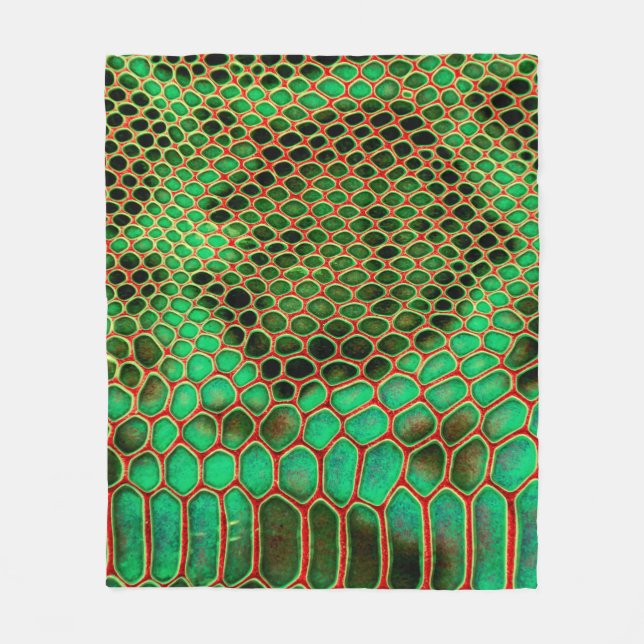 Schlangenhaut Fleecedecke (Vorderseite)