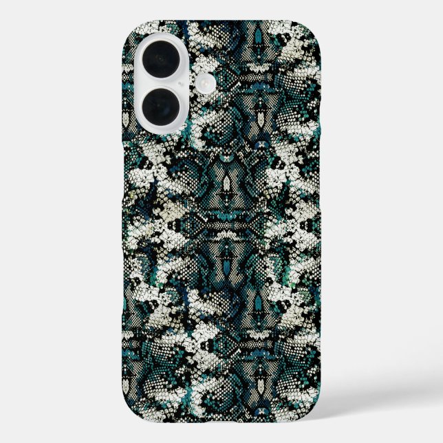 Schlangenhaut-Muster  iPhone 16 Hülle (Rückseite)