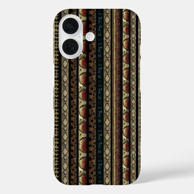 Schlangenhaut-Muster  iPhone 16 Hülle (Rückseite)