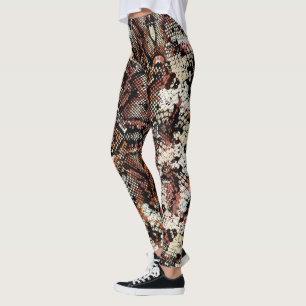 Schlangenhaut-Muster Leggings