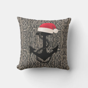 Schlangenhaut nautischer ANCHOR + WEIHNACHTSMANNMÜ Kissen