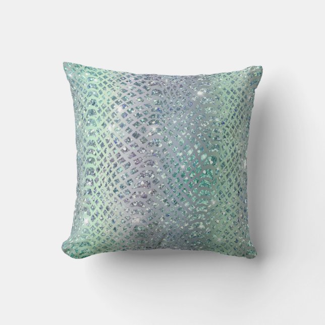 *~* Schlangenhaut Rainbow Diamond Animal Print  Kissen (Vorderseite)