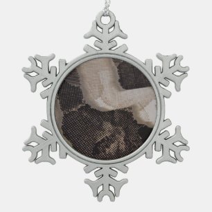 SCHLANGENHAUT SCHNEEFLOCKEN Zinn-Ornament