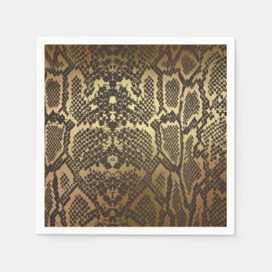 Schlangenhaut-Tierprint Elegant Modern Glamour Gol Serviette