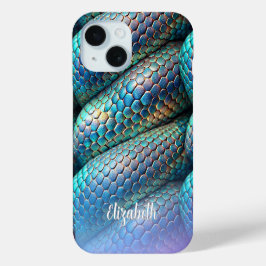 Schlangenhaut violett und blau-ombre-design Case-Mate iPhone hülle