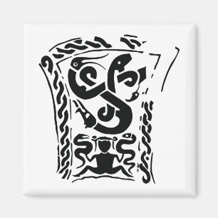 Schlangenhexe Wikingerstein Gotland antike Geschic Magnet