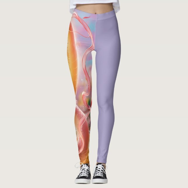Schlangenjahr 2025: Glück und Wohlstand vereinbare Leggings (Vorderseite)