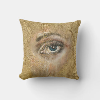 Schlangenknochen PillowBlue Eyes Gold Schlangenska Kissen