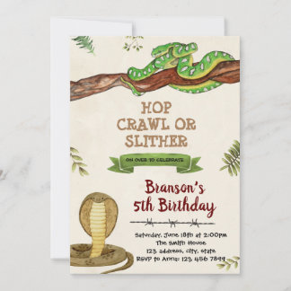 Schlangenkobra-Geburtstagseinladung Einladung