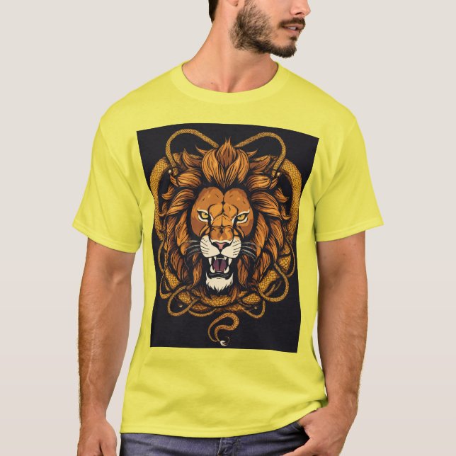 Schlangenkönig Löwe. T-Shirt (Vorderseite)