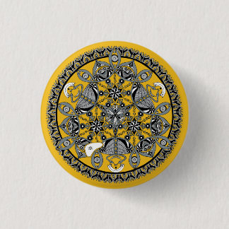Schlangenkönigin (handgezeichnet monochrom) button