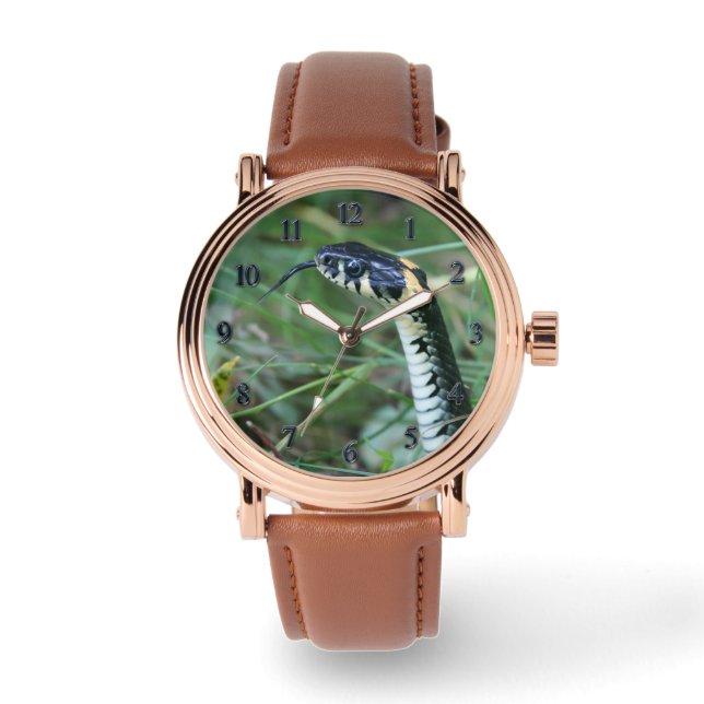 Schlangenkopf Armbanduhr (Vorderseite)