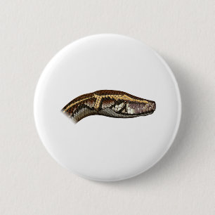 Schlangenkopf-Cartoon Button