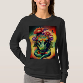 Schlangenkopfdesign im T - Shirt. T-Shirt