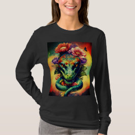 Schlangenkopfdesign im T - Shirt. T-Shirt
