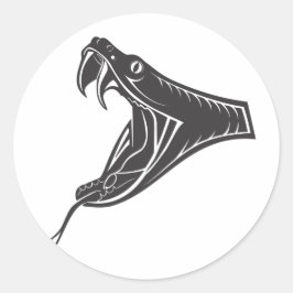 Schlangenkopfvektor Runder Aufkleber