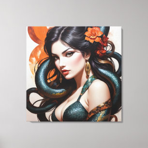 Schlangenkunst Leinwanddruck