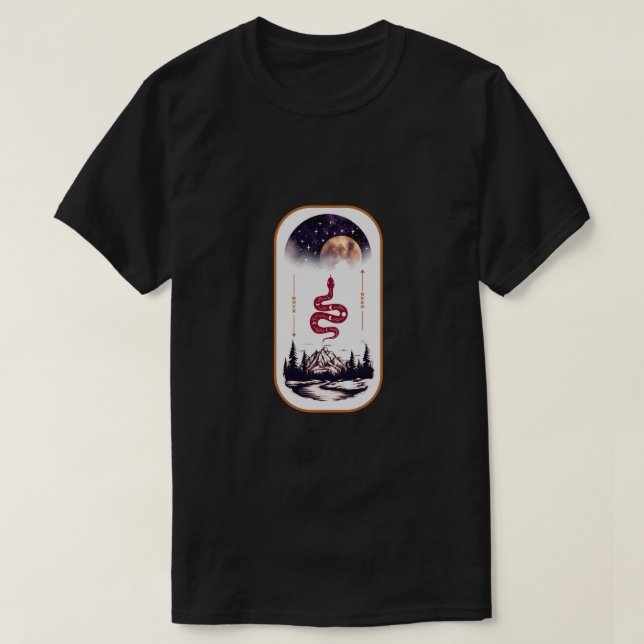 Schlangenkunst T-Shirt (Design vorne)