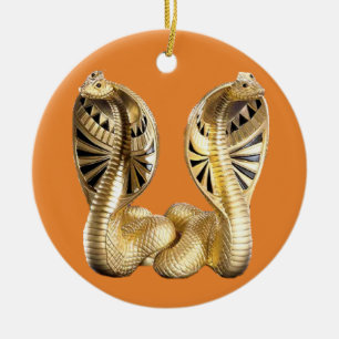 Schlangenliebhaber Weihnachtsverzierungen Keramikornament