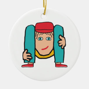 Schlangenmensch Keramik Ornament