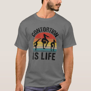 Schlangenmensch Verrenkung Ist Leben Lustig Retro T-Shirt