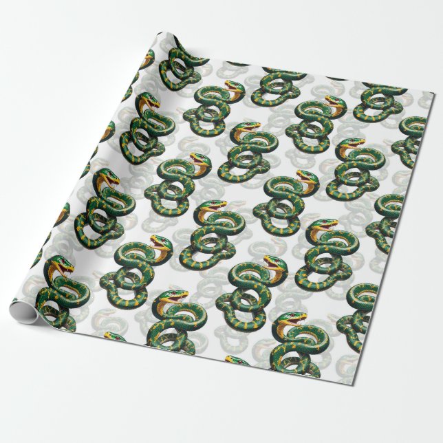 Schlangenmuster-Design - Weiß  Geschenkpapier (Ungerollt)