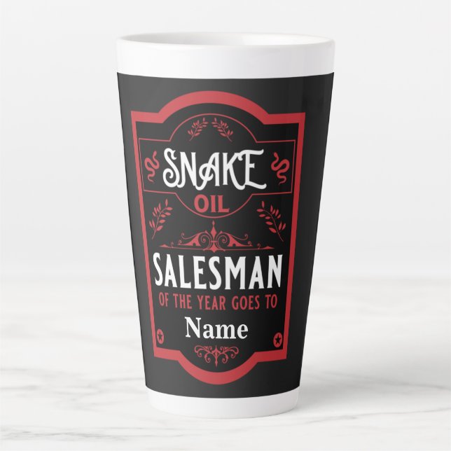 Schlangenöl Verkäufer lustige Geschenke für Verkäu Milchtasse (Vorderseite)