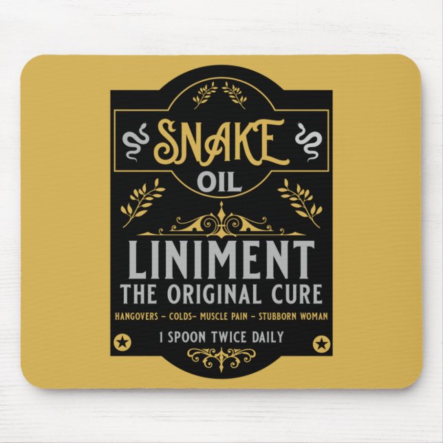 Schlangenöl Verkäufer lustige Geschenke für Verkäu Mousepad (Vorne)