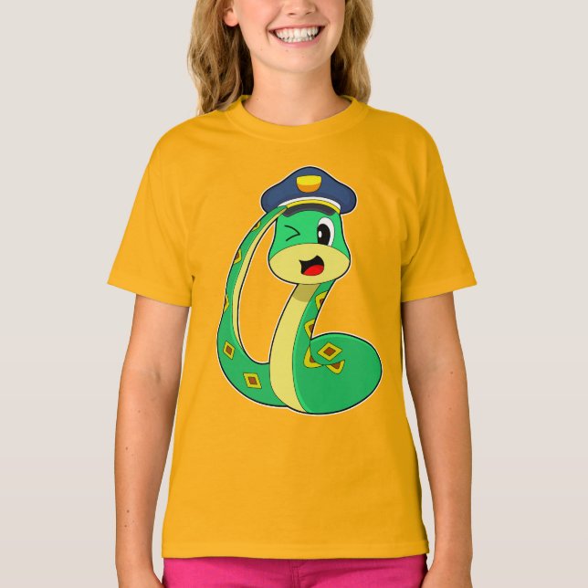Schlangenpolizei Polizist T-Shirt (Vorderseite)