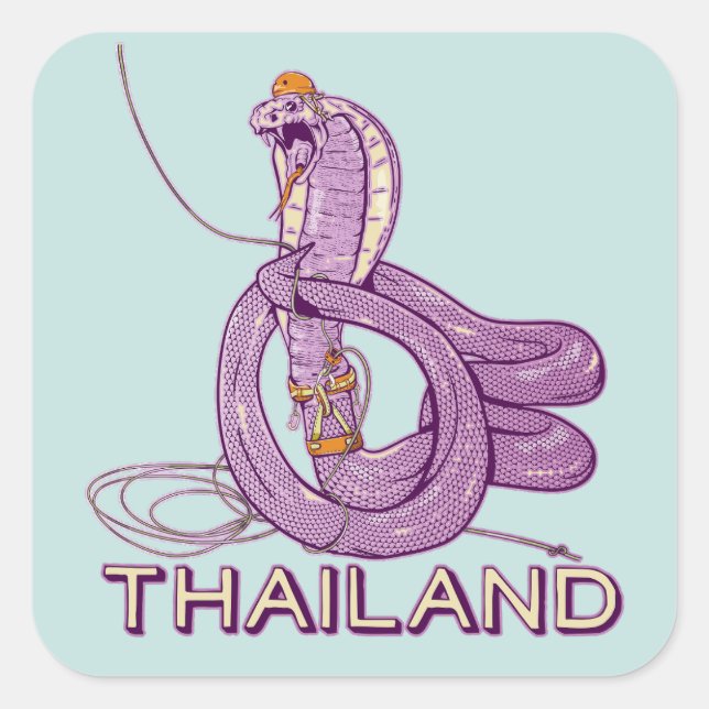 Schlangenrock in Thailand Quadratischer Aufkleber (Vorderseite)