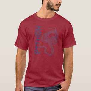 Schlangenskelett, Python-Tätowierungsstil T-Shirt