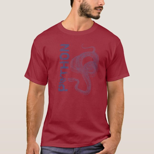 Schlangenskelett, Pythonschlangetätowierungsart T-Shirt (Vorderseite)