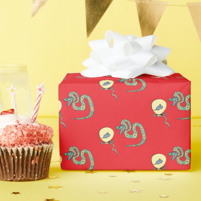 Schlangenwackelpapier Neues Jahr Geschenkpapier (Geburtstagsparty)