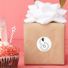 Schlangenzodiac Runder Aufkleber