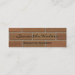 Schlanke Handschrift Moderne Trend Wandziegeln bra Mini Visitenkarte