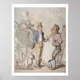 Schlanker Billy, Reisende, die Erfrischung nehmen Poster