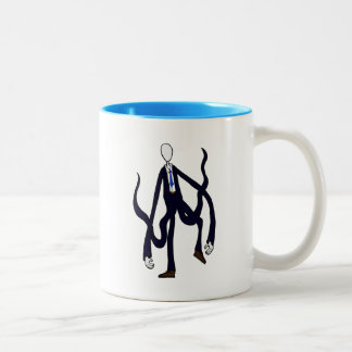 Schlanker Mann - Buch der Monster Halloween Zweifarbige Tasse