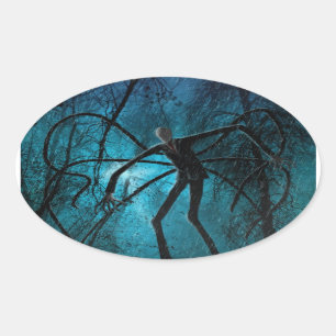 Schlanker Mann-Oval-Aufkleber Ovaler Aufkleber