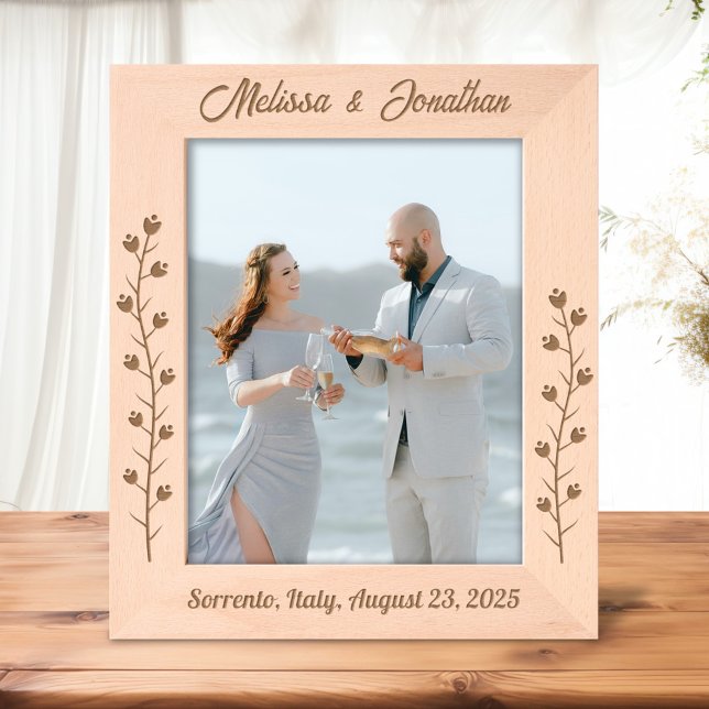 Schlankere Blume Paare Hochzeitstag 8x10 Geätzte Rahmen (Von Creator hochgeladen)