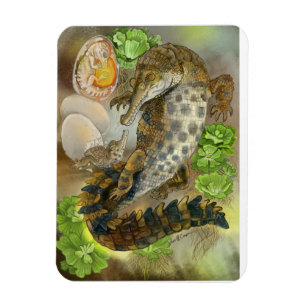 schlankes Krokodil Magnet
