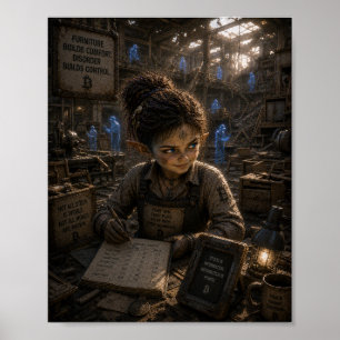 Schlau / Lagerverwalter / Möbelfabrik Poster
