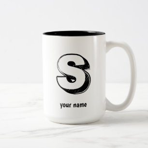 schlau und ausgefeilt S &name Zweifarbige Tasse