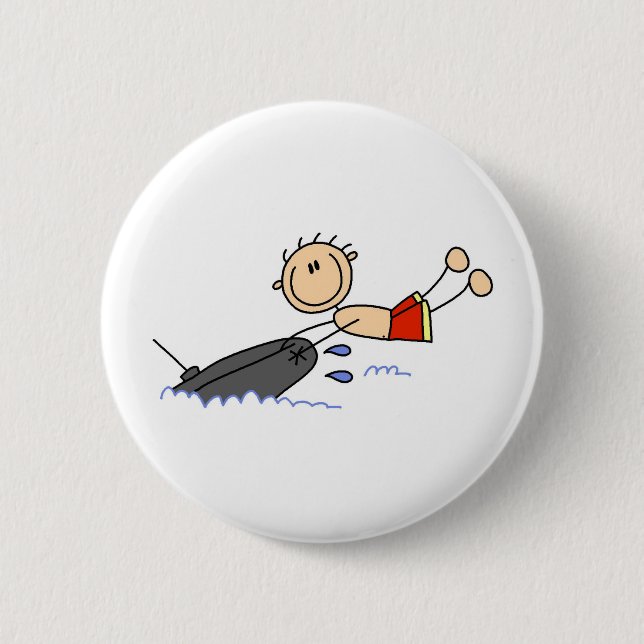 Schlauchboot-Fahrende-Strichmännchen-Knöpfe Button (Vorderseite)