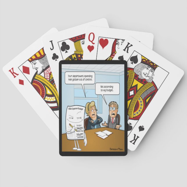Schlaue Haushaltsspielkarten Spielkarten (Rückseite)