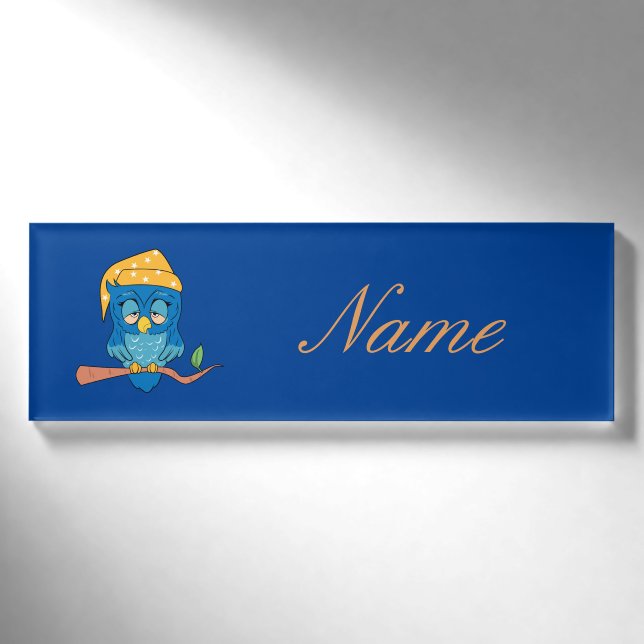 Schlaue Owl Thunder_Cove Namenschild (Vorderseite)